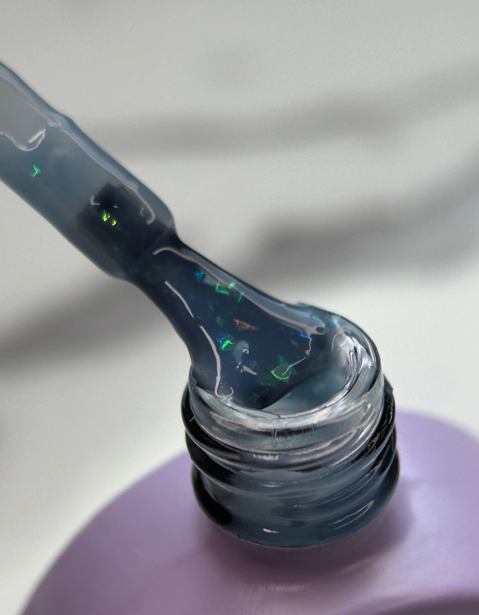 Glitter Rubber Base — Blue Drip Queen, 12ml