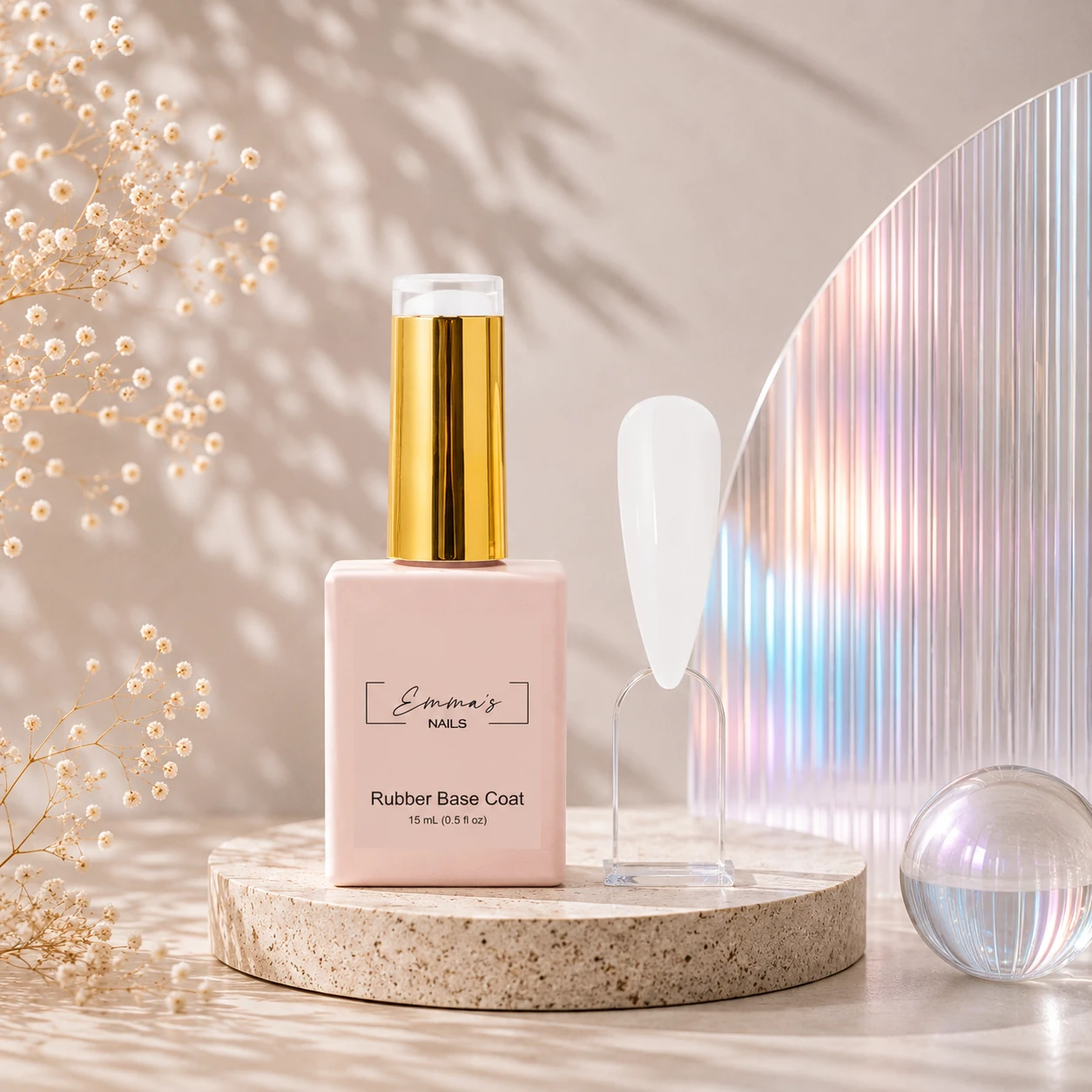 Rubber Base Coat — Milky White, 12ml